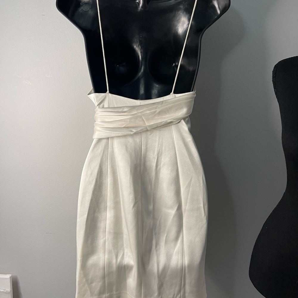 Alice + Olivia svetlana White Draped Mini Dress - Picture 9 of 13